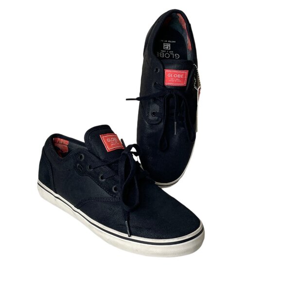 Globe Motley Mens Skateboard Shoes Black Chambray Size 11 - Picture 1 of 16
